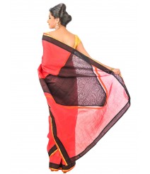 Black & Red Color Designer Saree DSCE0348 